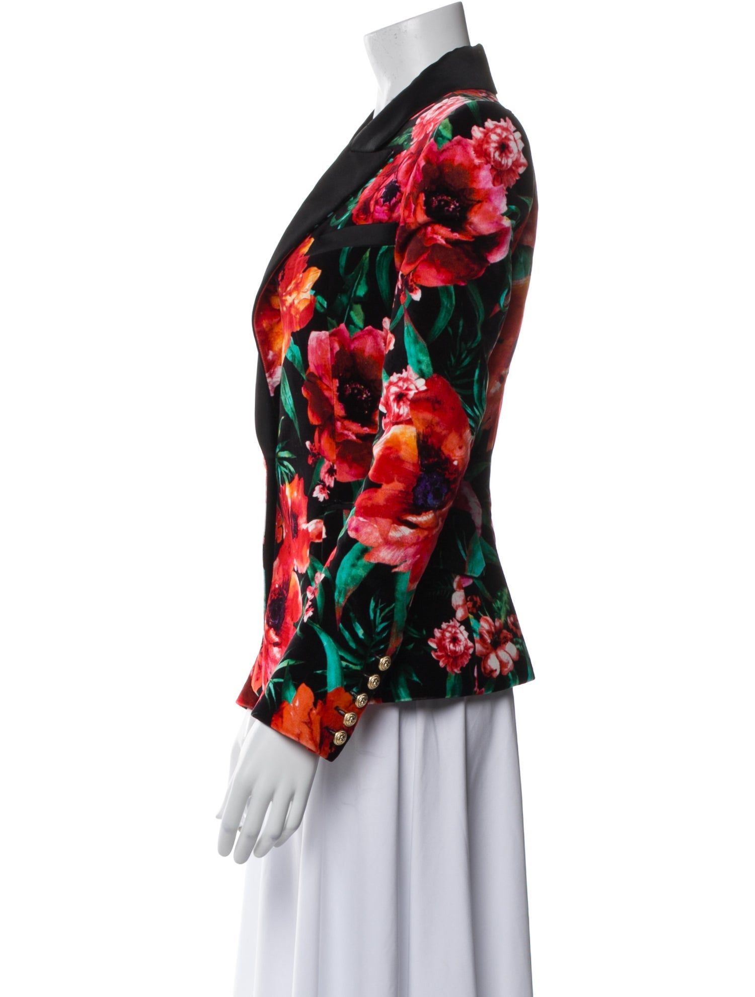 Balmain Vintage Floral Print Blazer w/ Tags