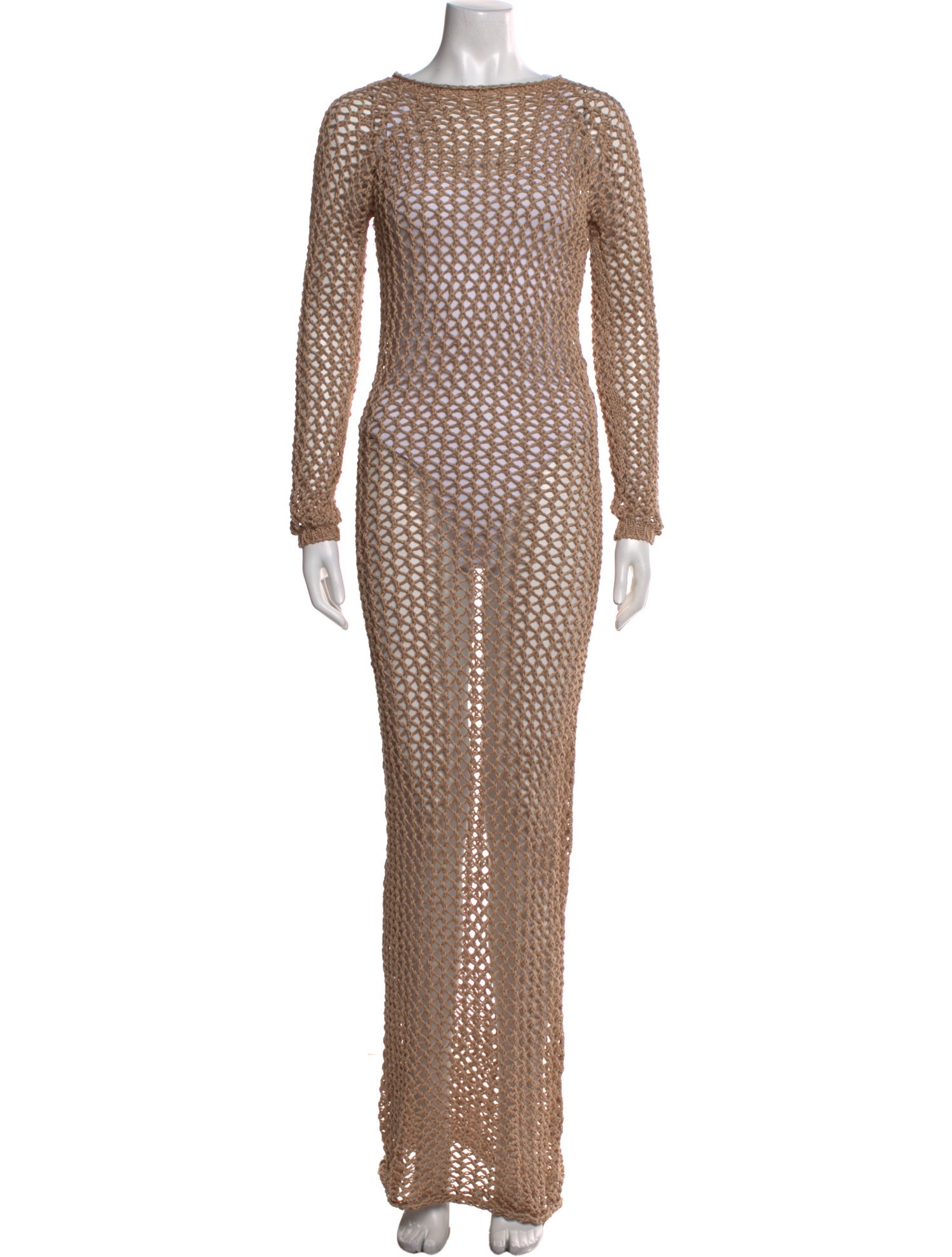 Balmain Bateau Neckline Long Dress