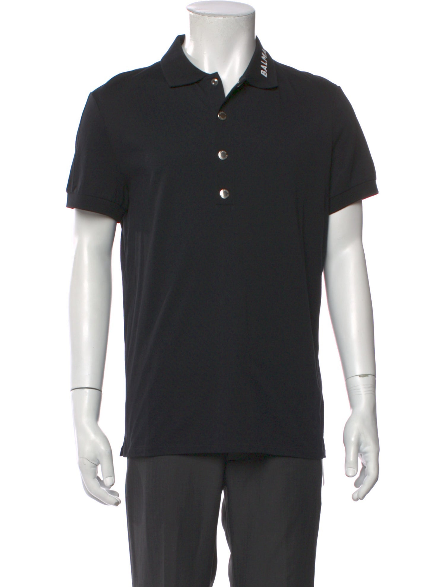 Balmain Collar Short Sleeve Polo Shirt