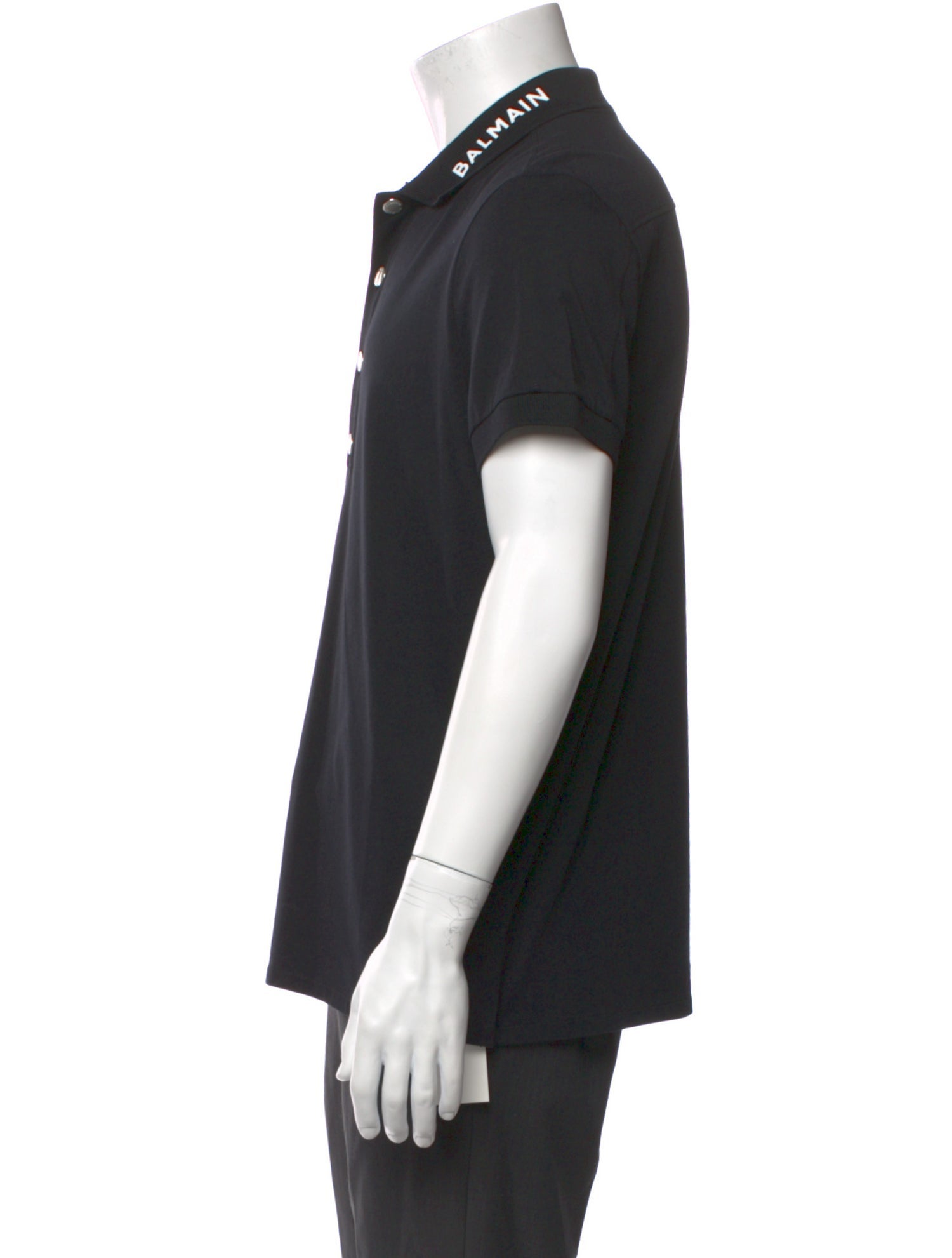 Balmain Collar Short Sleeve Polo Shirt