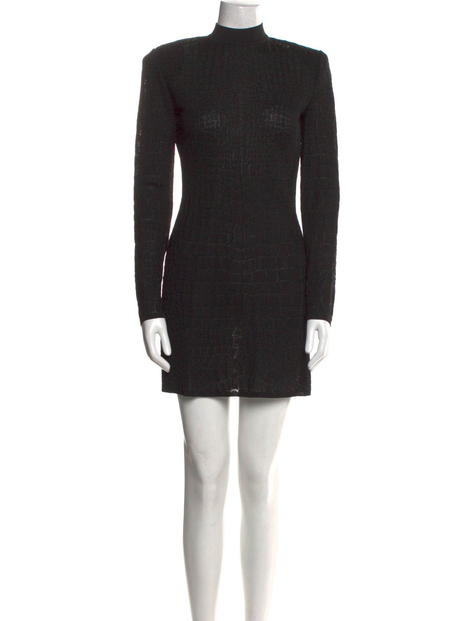 Balmain Mock Neck Mini Dress