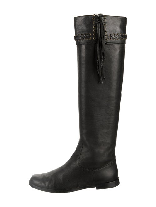 Balmain Leather Riding Boots