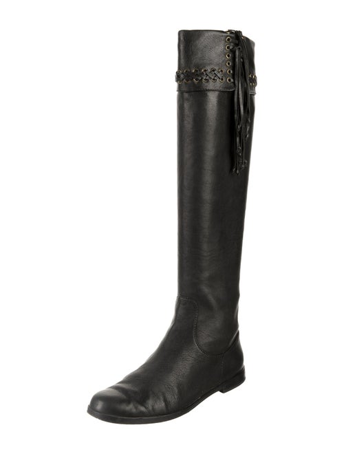 Balmain Leather Riding Boots