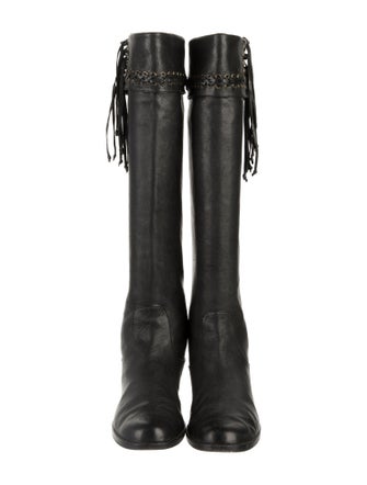 Balmain Leather Riding Boots