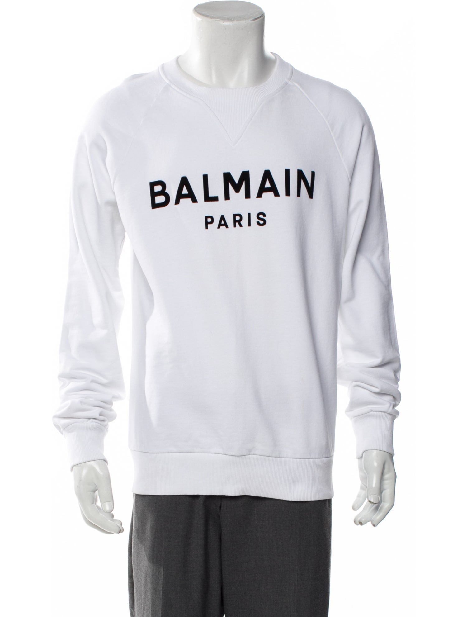 Balmain Graphic Print Crew Neck Pullover