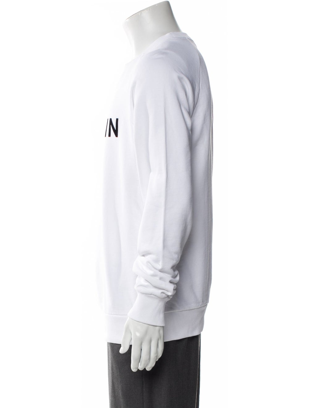 Balmain Pullover White Graphic Print Patch Pocket… - image 2