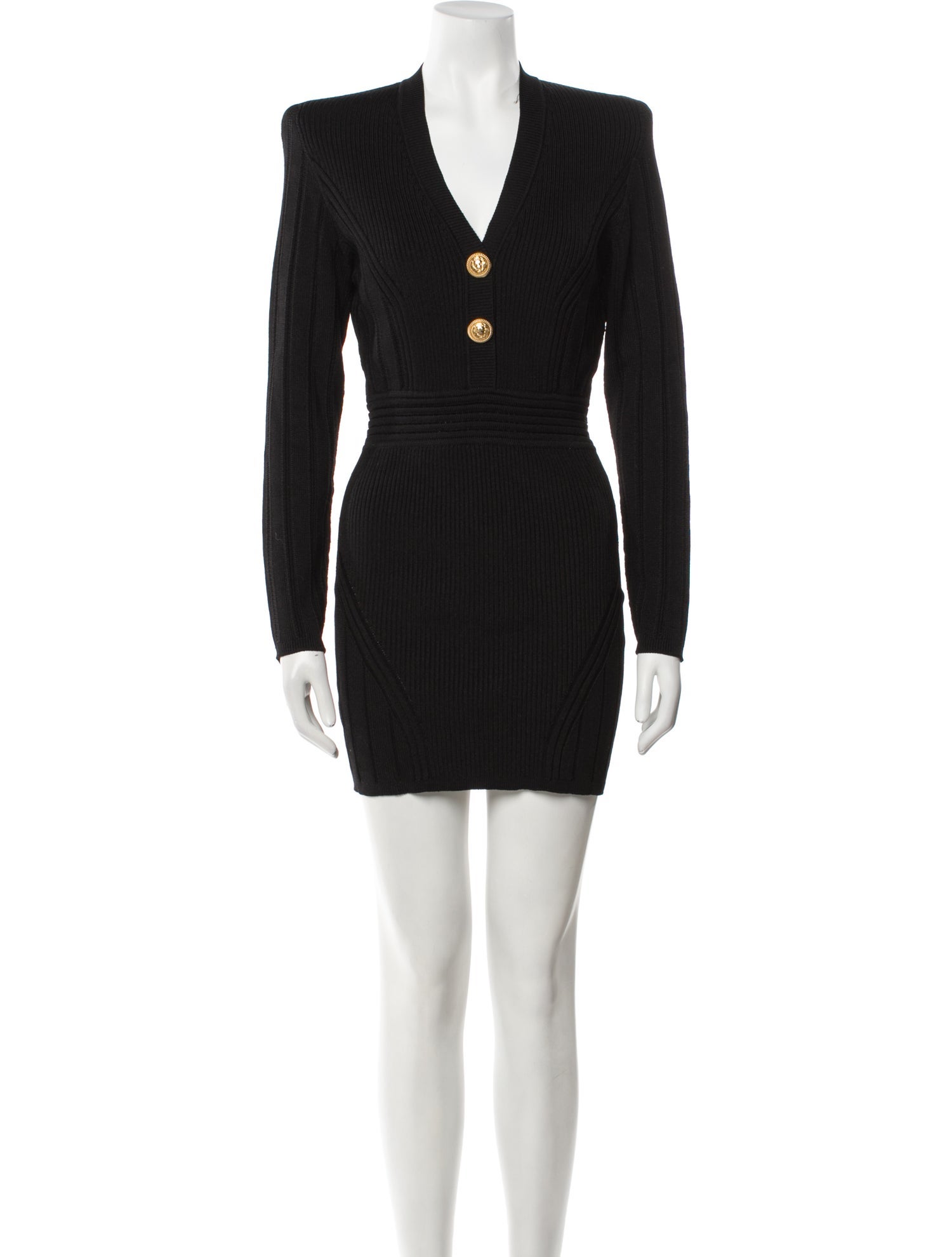 Balmain V-Neck Mini Dress