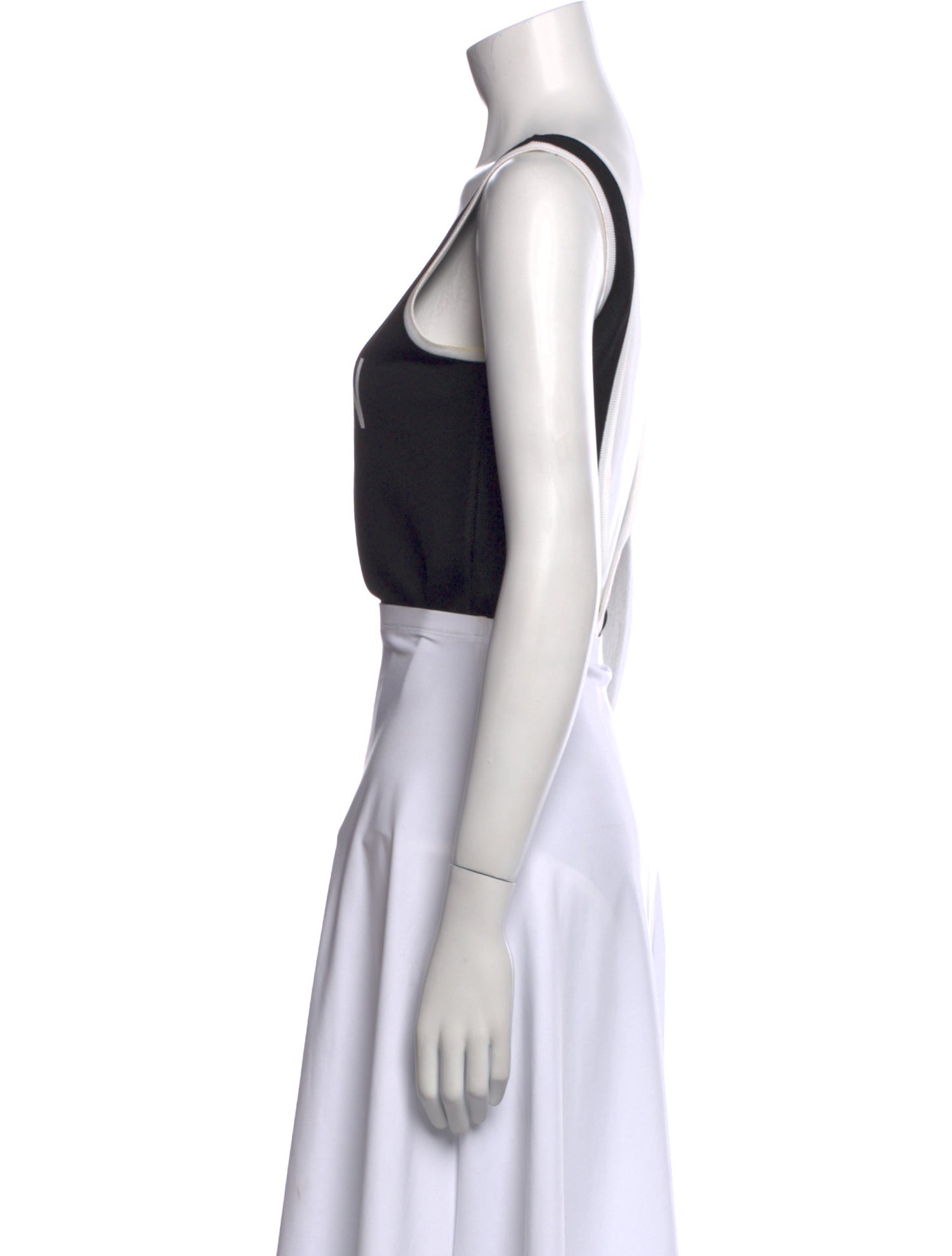 Balmain Graphic Print Scoop Neck Crop Top