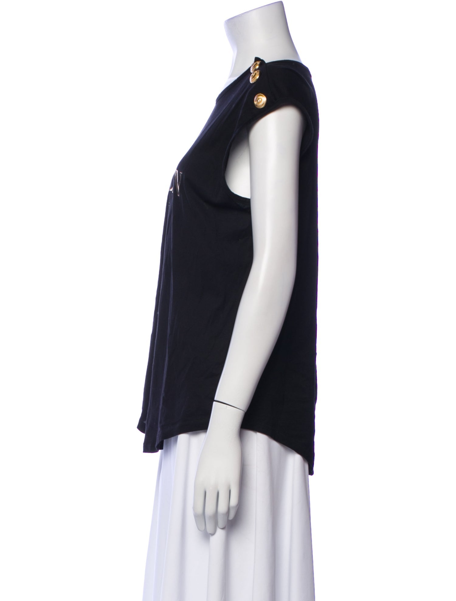 Balmain Graphic Print Scoop Neck T-Shirt