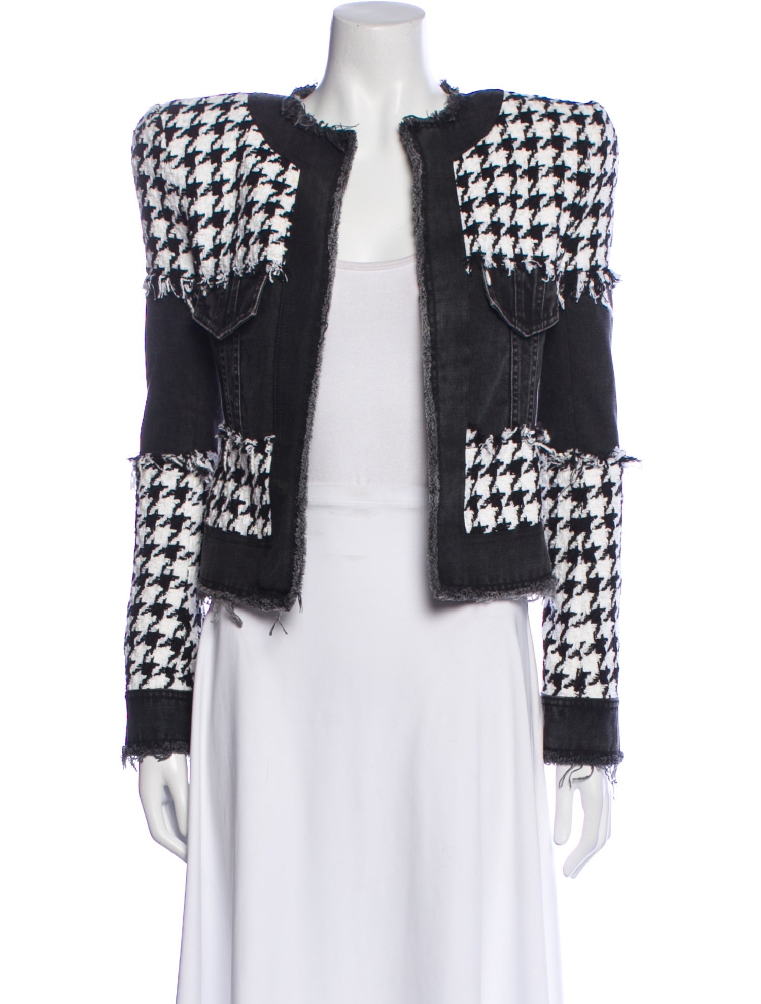Balmain Houndstooth Print Evening Jacket