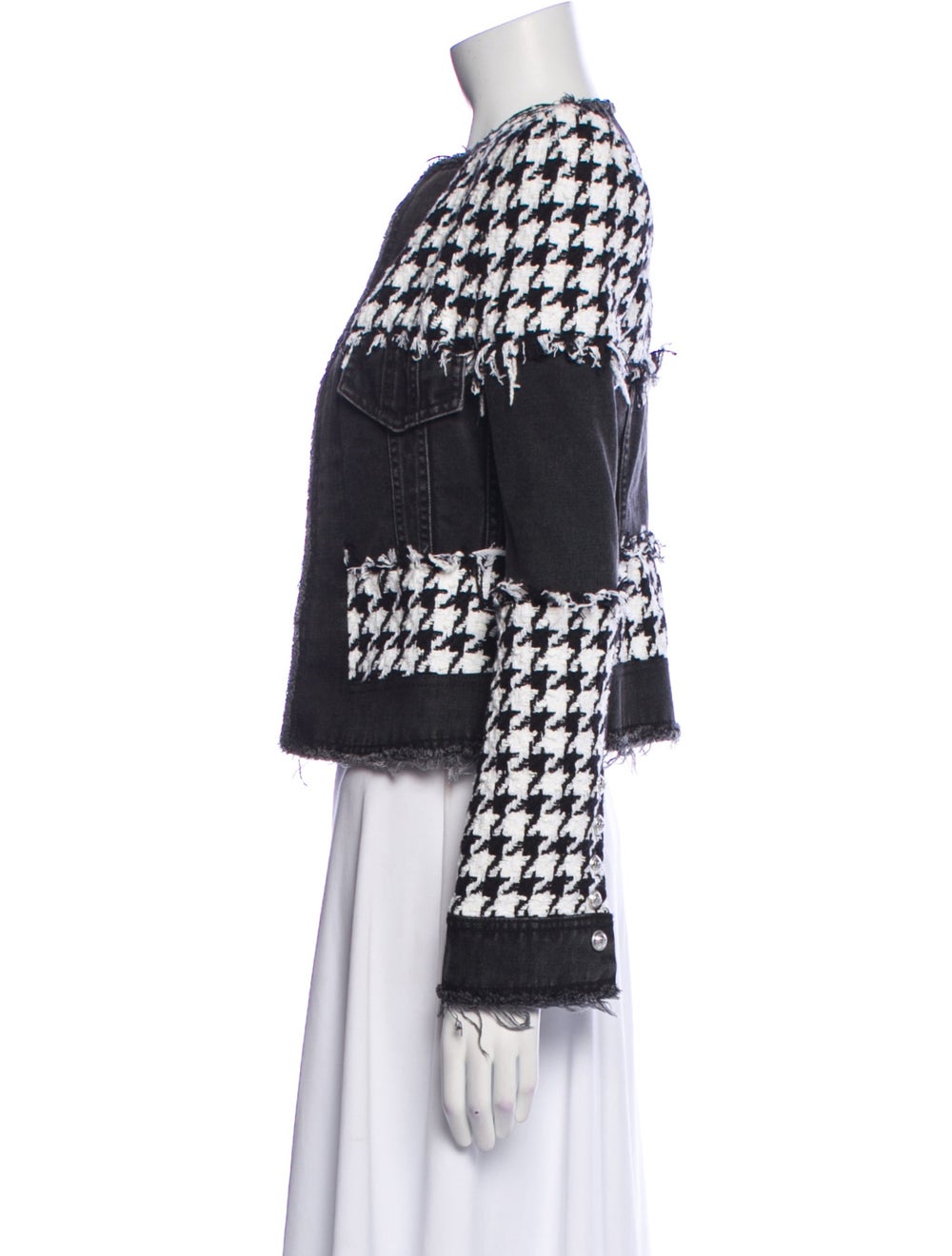 Balmain Evening Jacket Black Houndstooth Print Co… - image 2