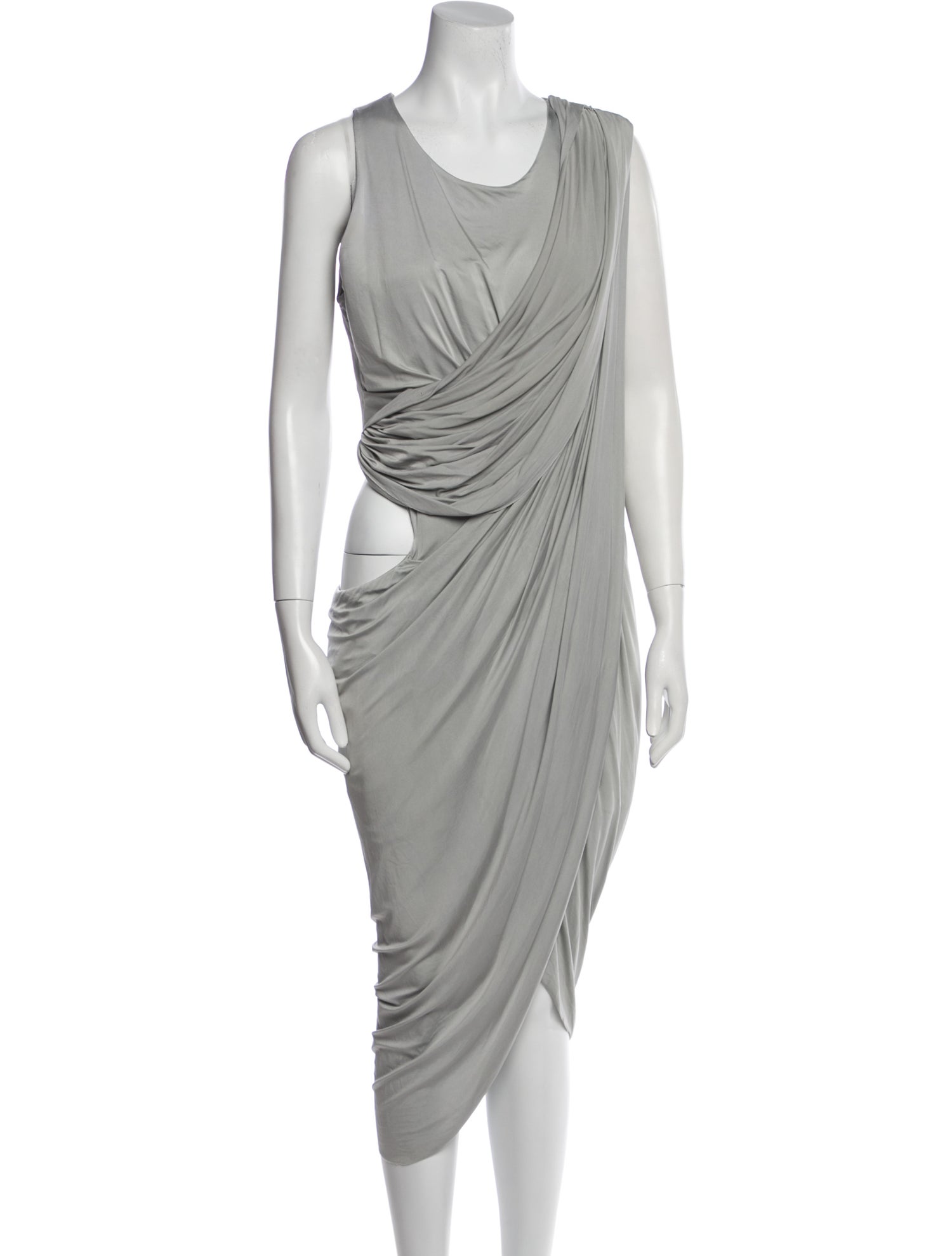 Balmain Cowl Neck Midi Length Dress