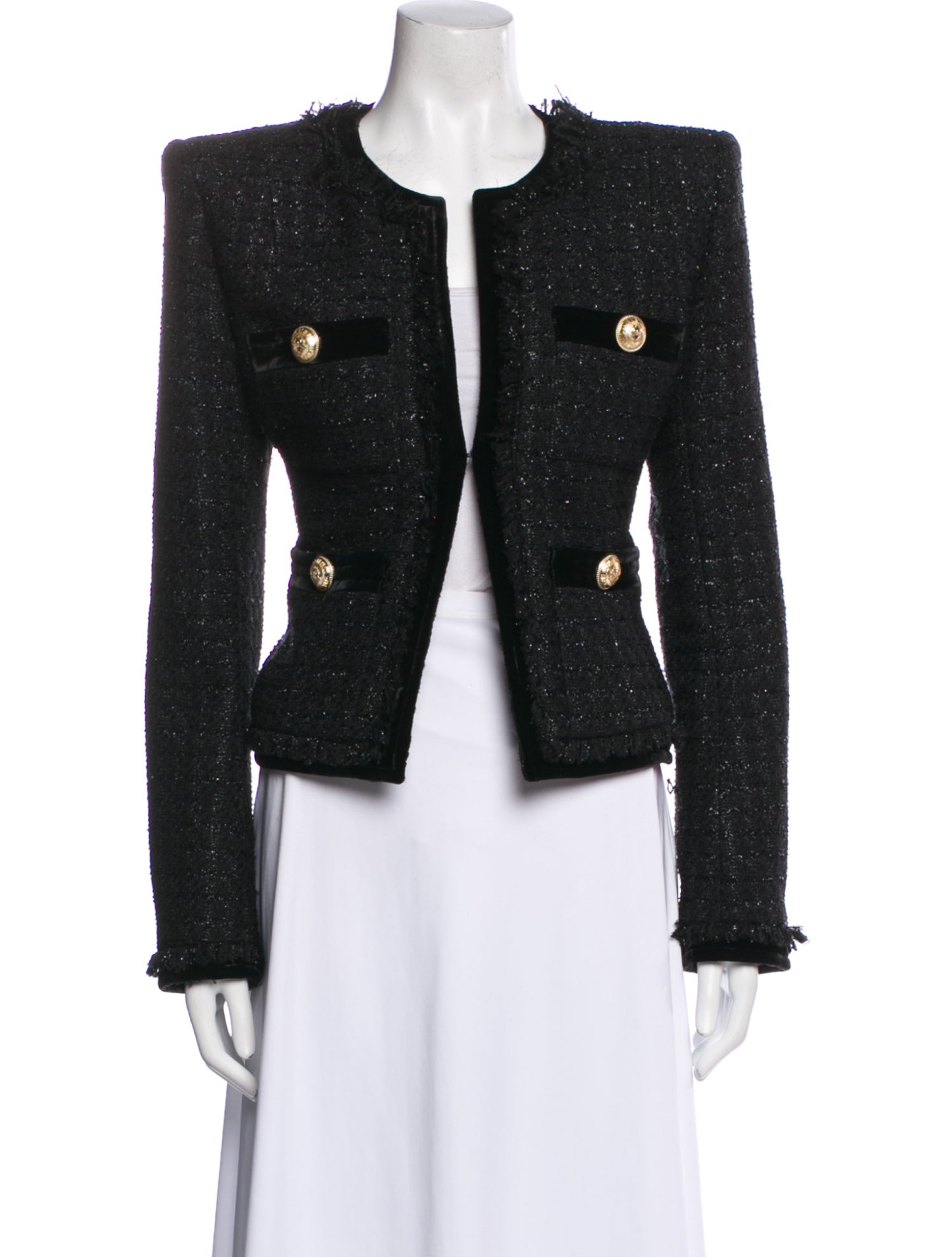 Balmain Tweed Pattern Evening Jacket