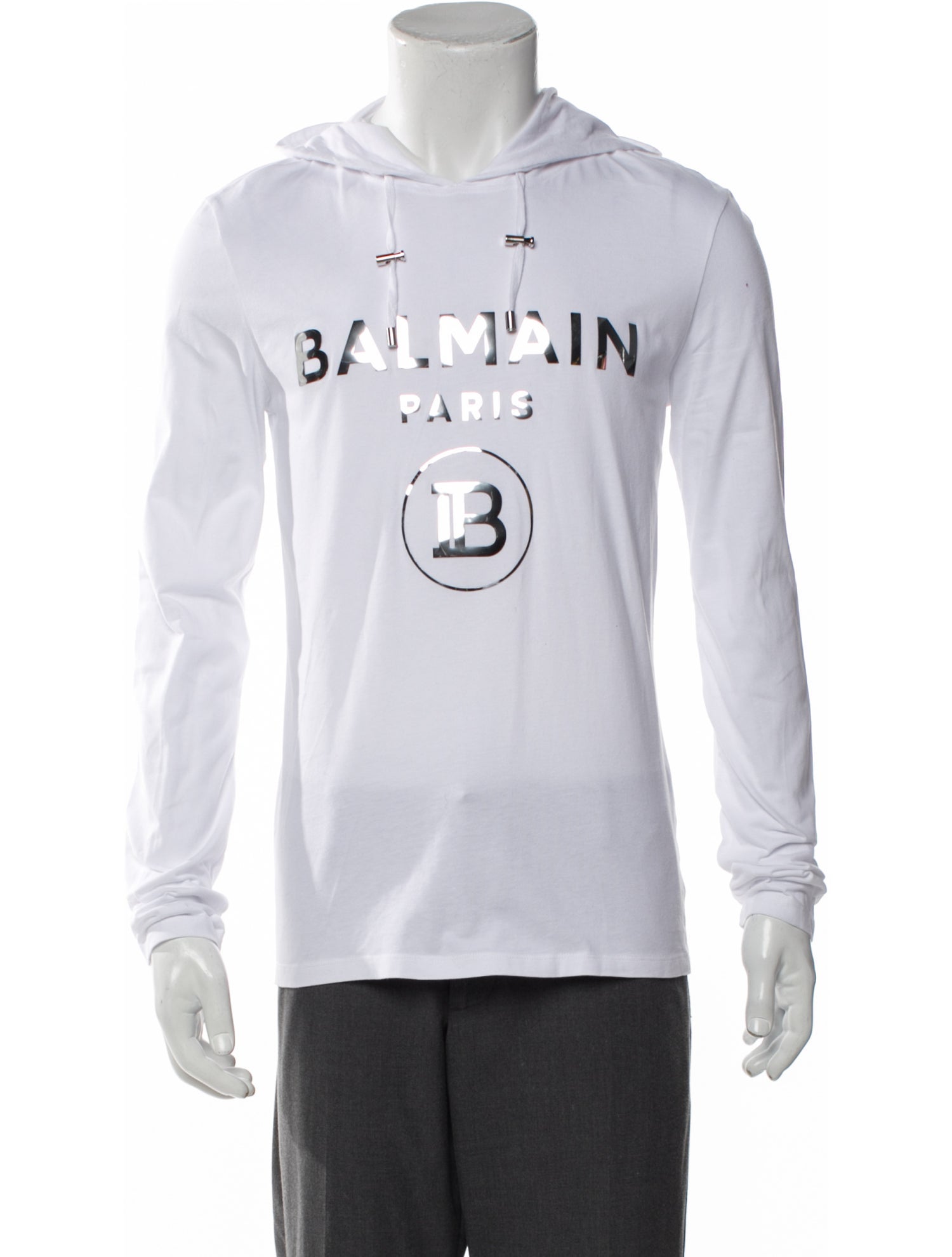 Balmain Graphic Print Crew Neck Hoodie