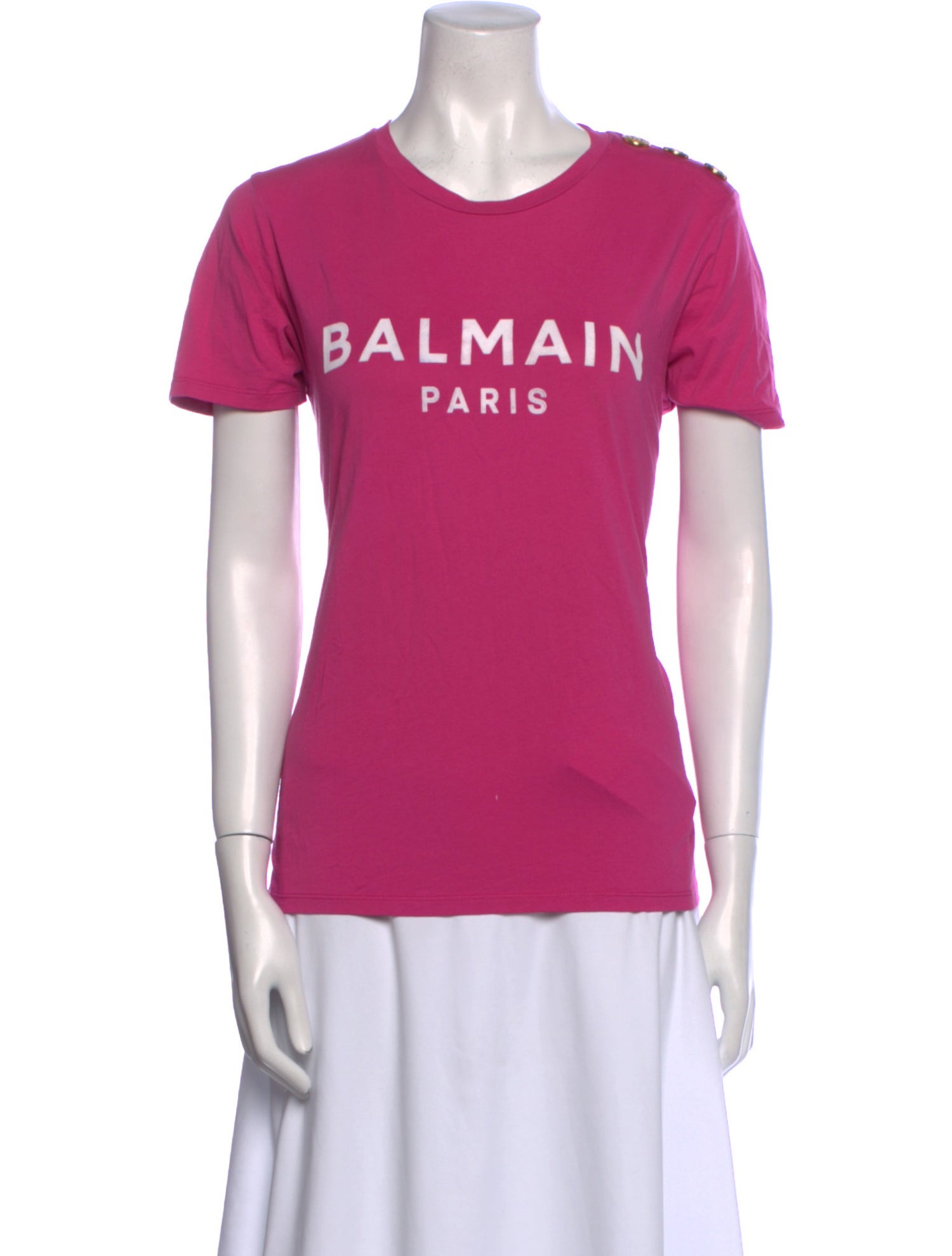 Balmain Graphic Print Crew Neck T-Shirt