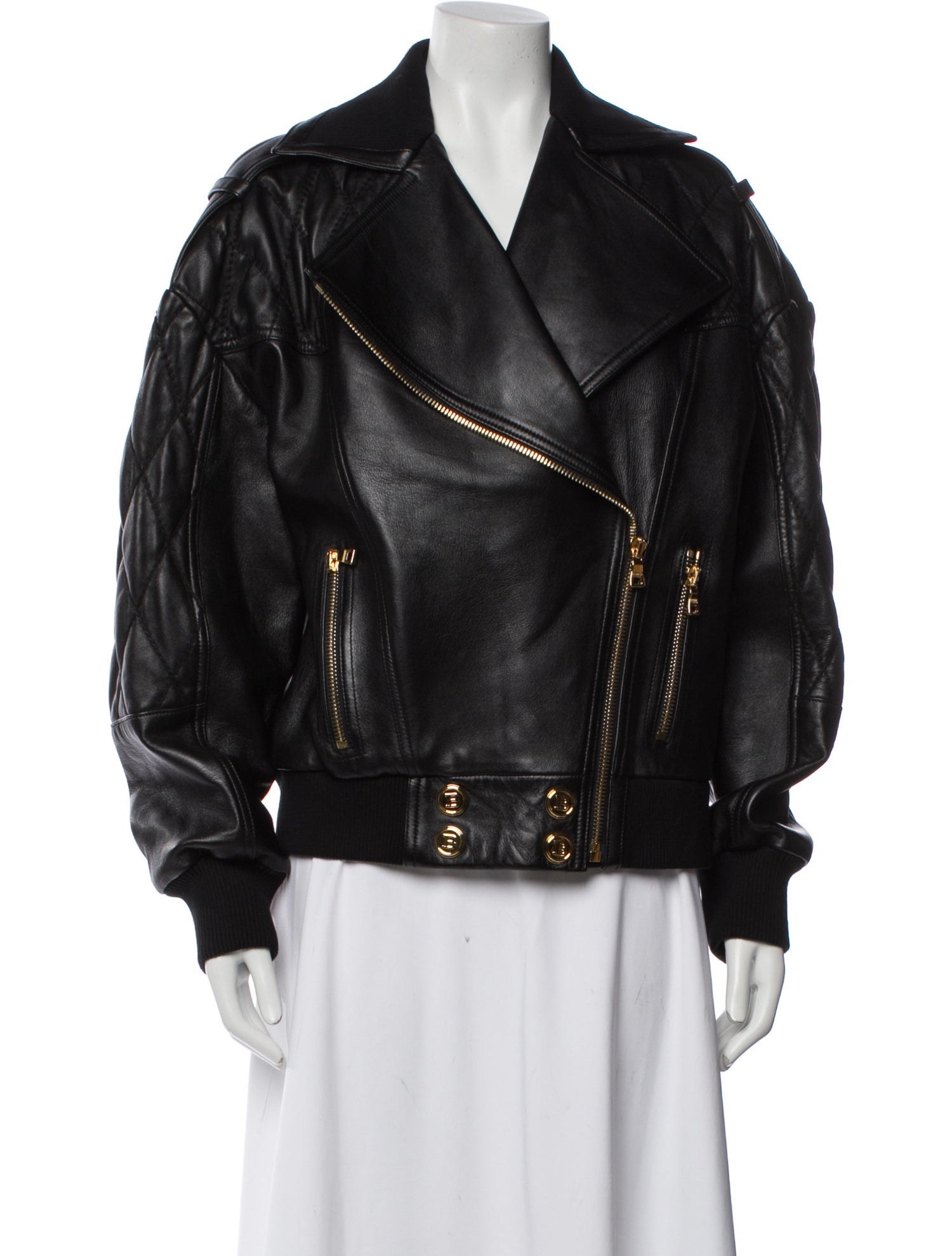 Balmain Leather Biker Jacket