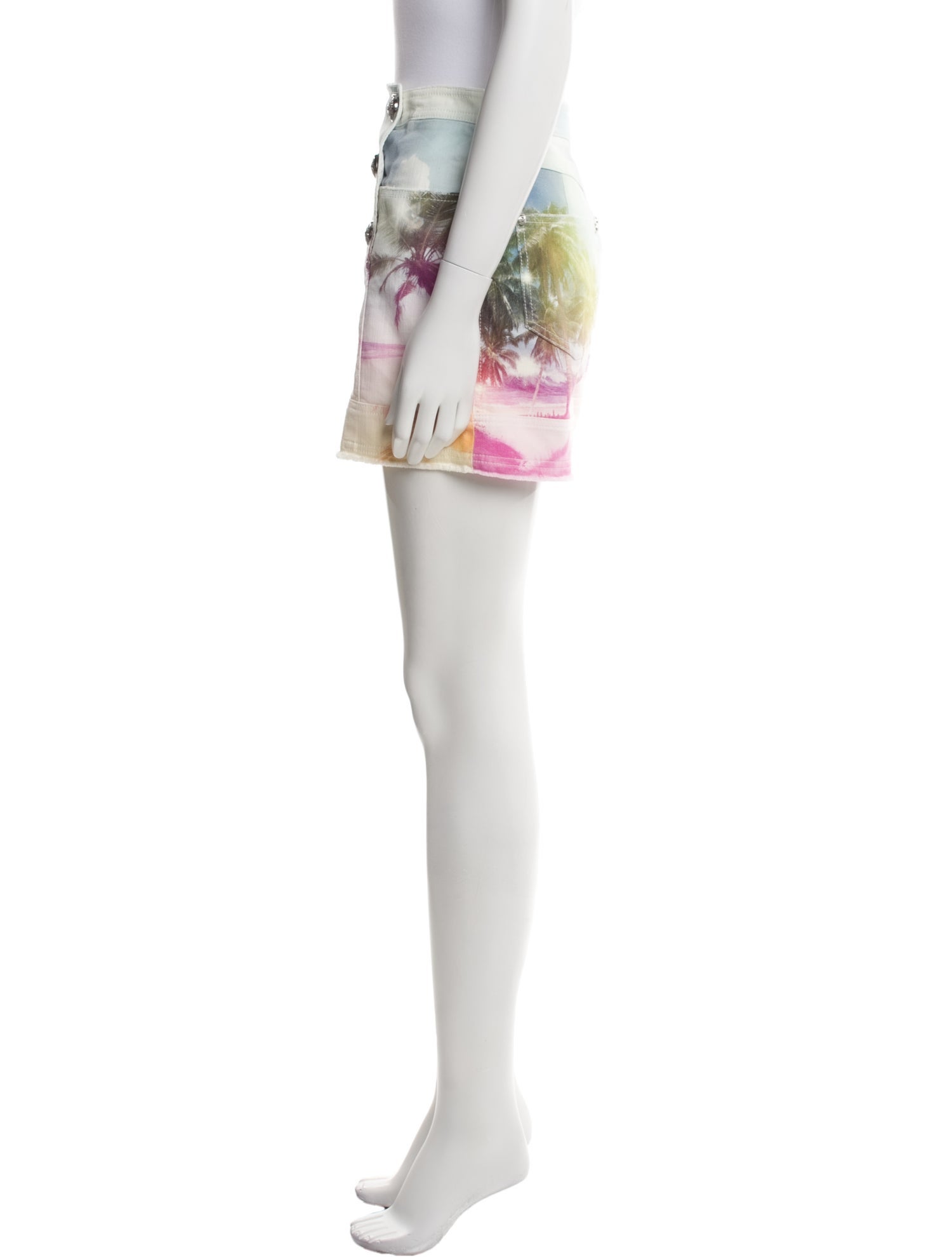 Balmain Printed Mini Shorts