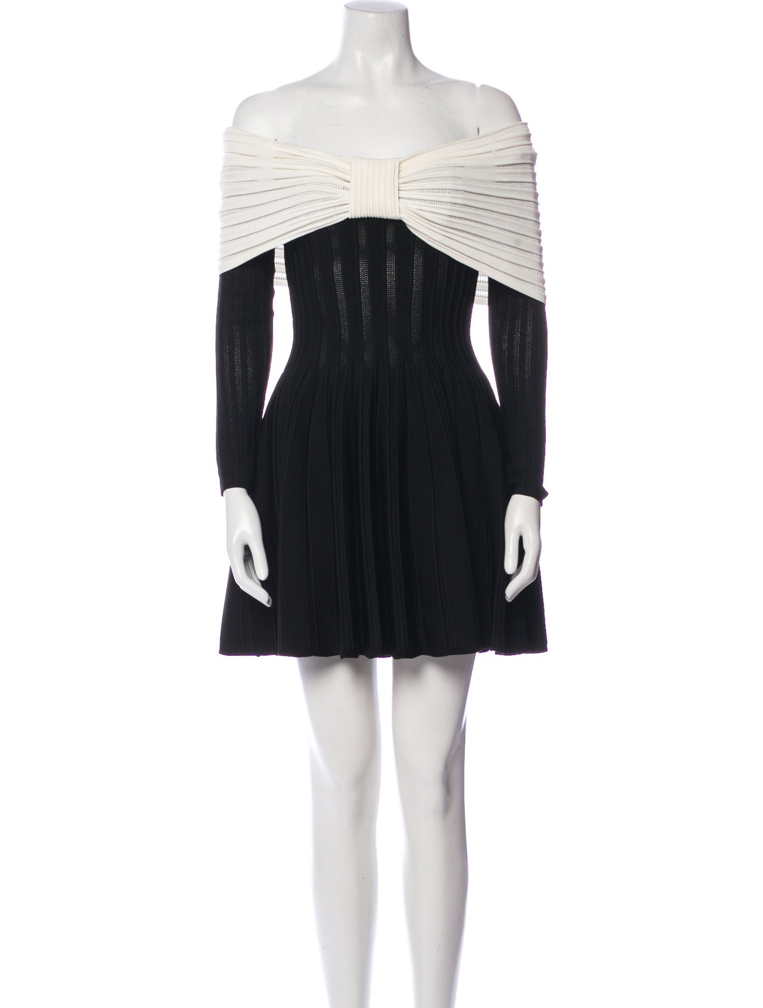 Balmain Off-The-Shoulder Mini Dress