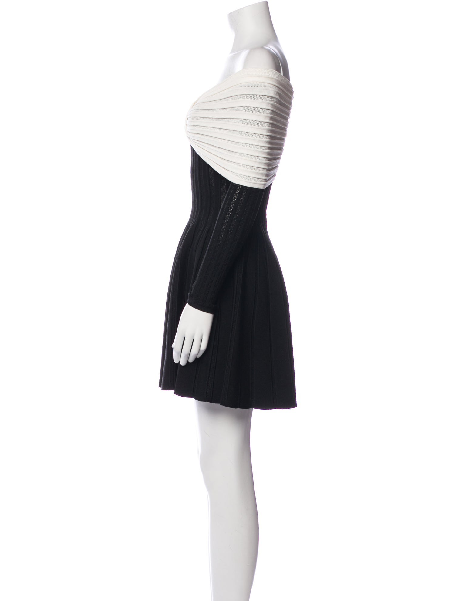 Balmain Off-The-Shoulder Mini Dress