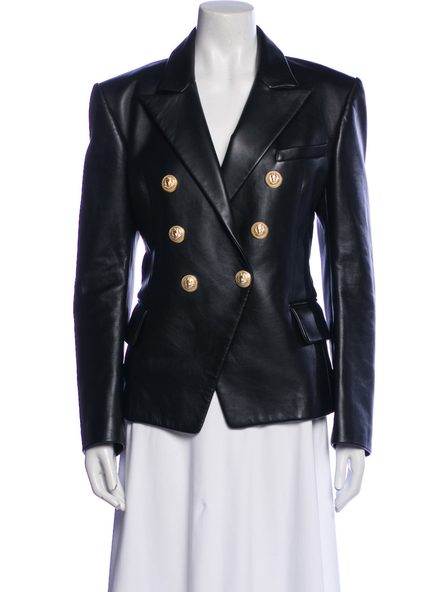 Balmain Leather Blazer