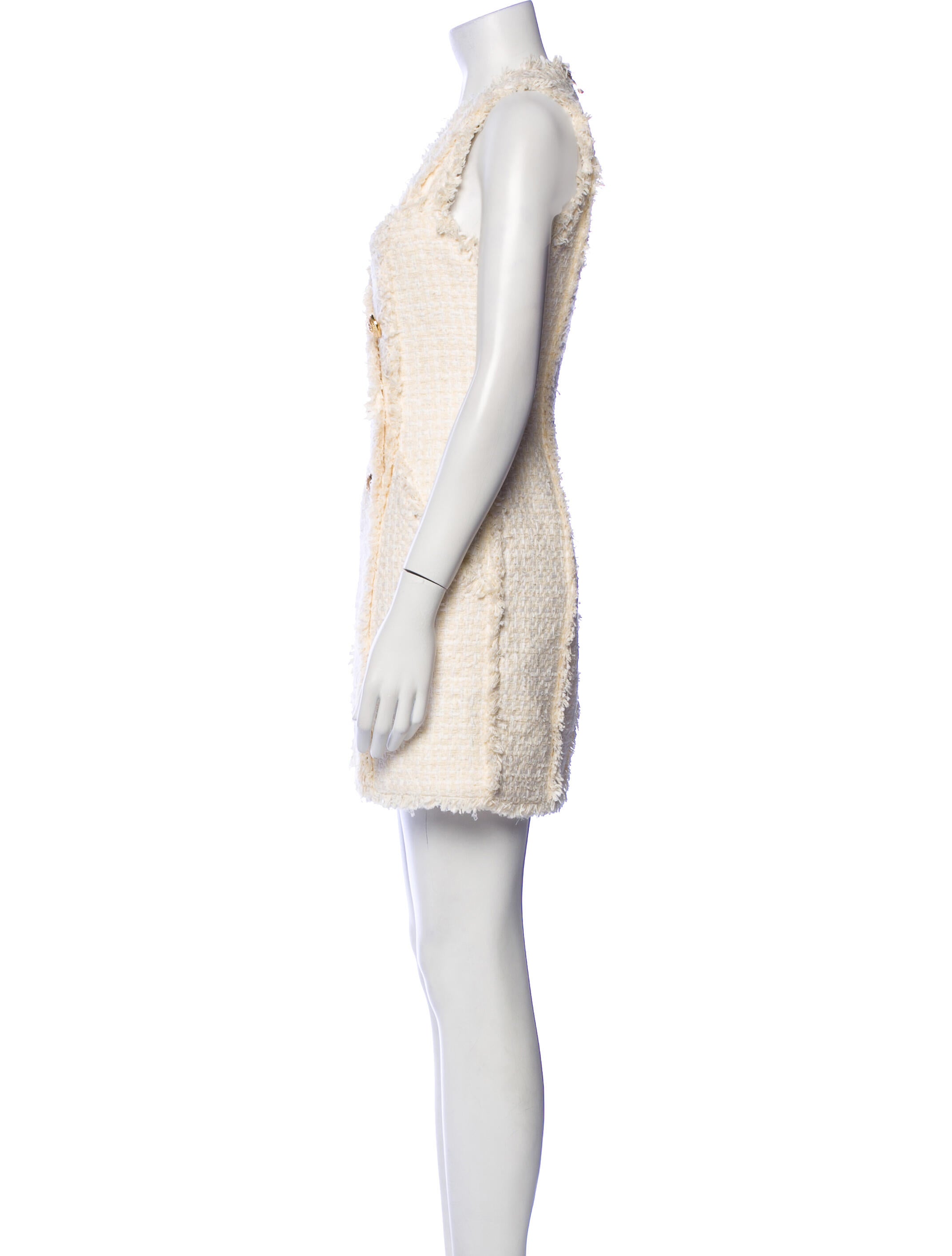 Balmain V-Neck Mini Dress