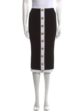 Balmain Wool Midi Length Skirt