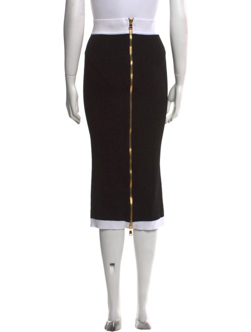 Balmain Wool Midi Length Skirt
