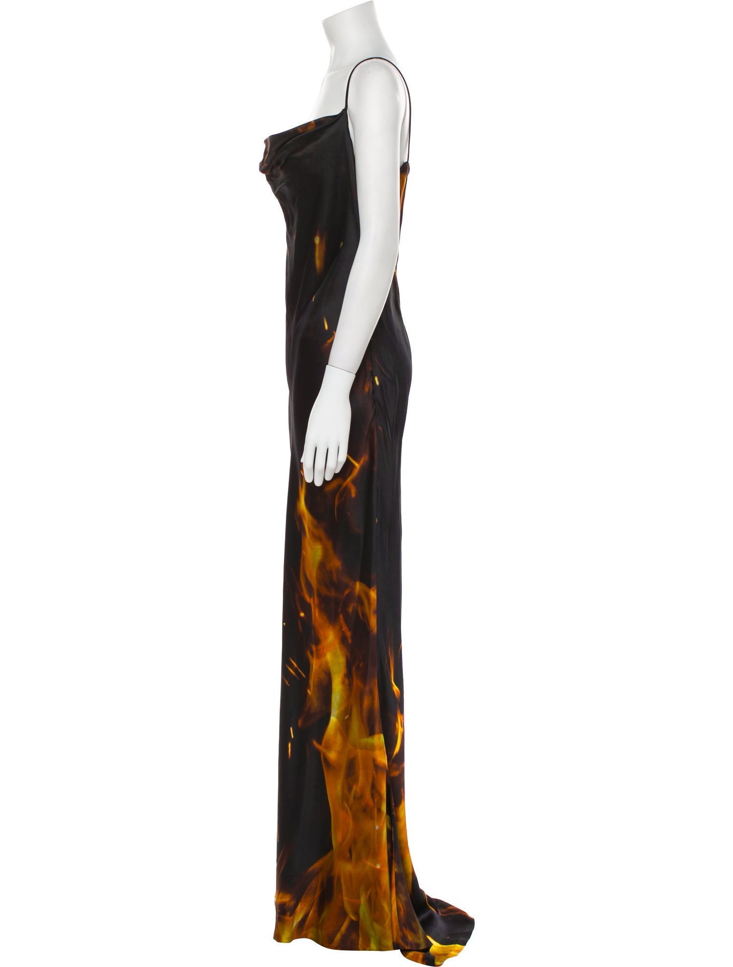 Balmain Cowl Neck Long Dress