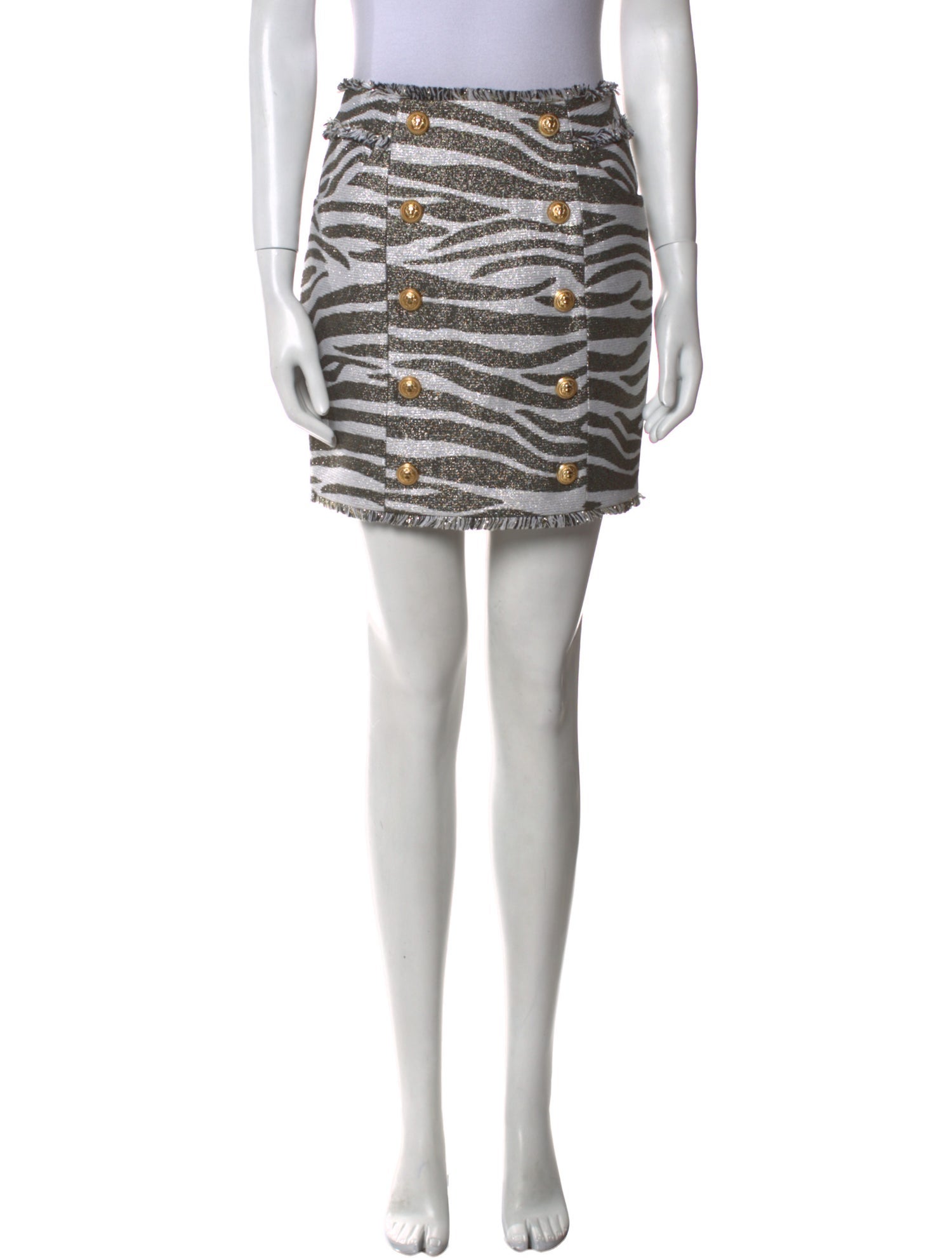 Balmain Striped Mini Skirt