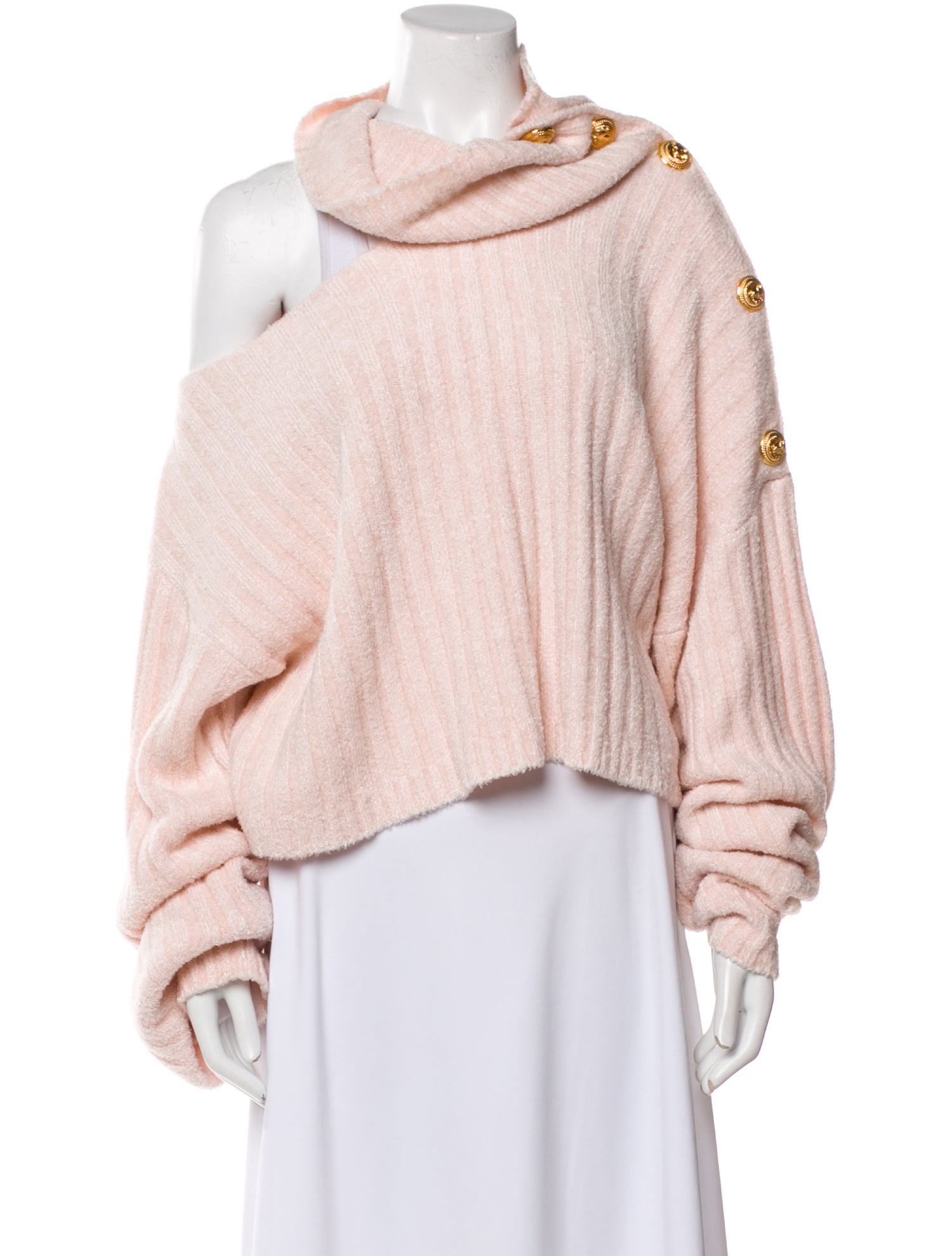 Balmain Cowl Neck Long Sleeve Sweatshirt w/ Tags