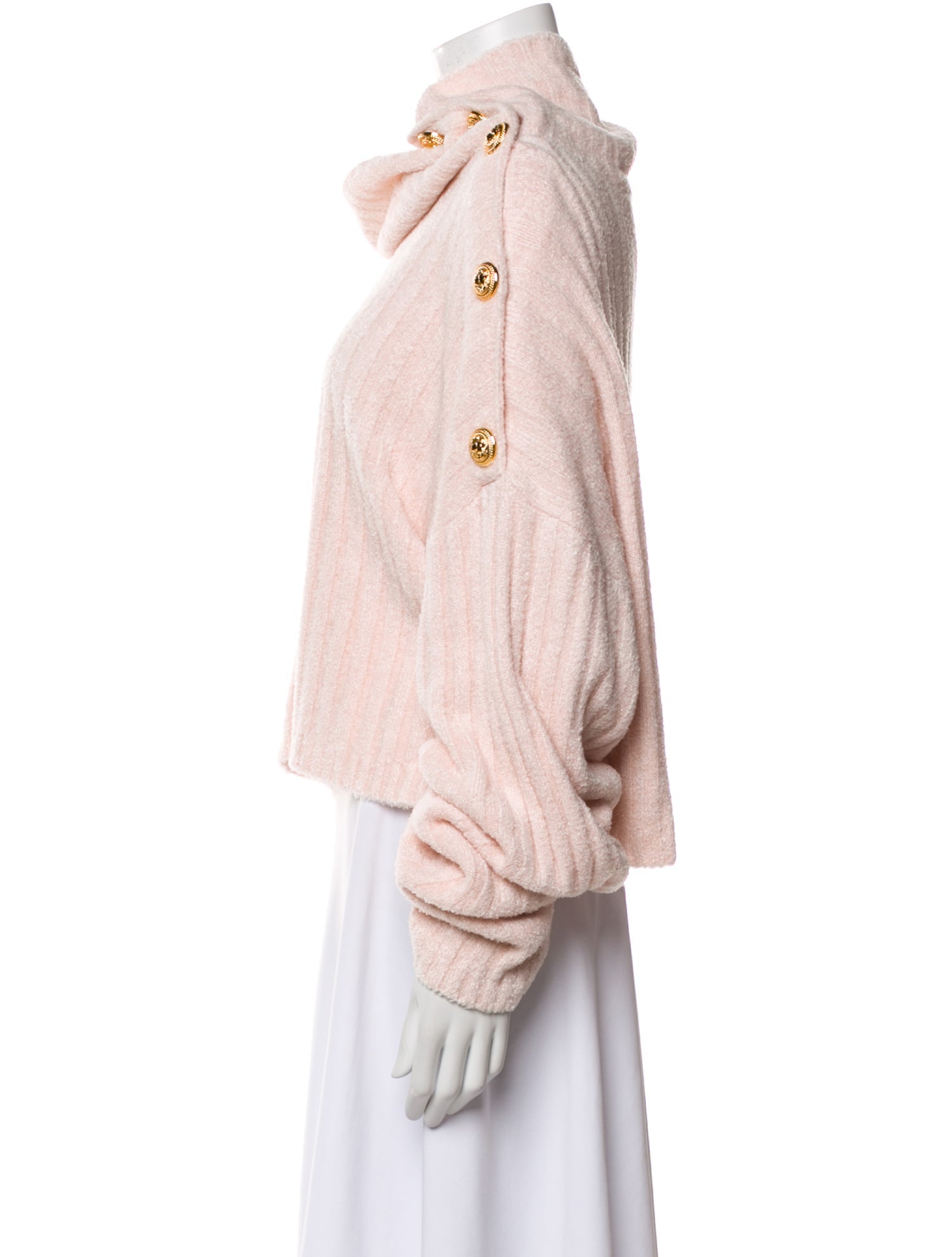 Balmain Cowl Neck Long Sleeve Sweatshirt w/ Tags