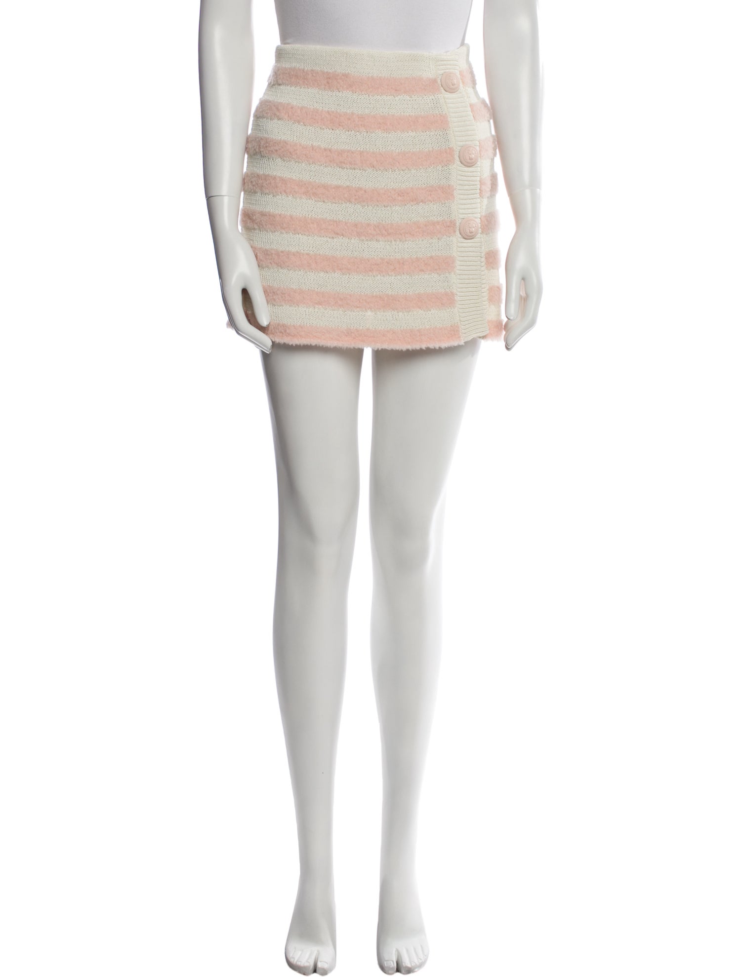 Balmain Striped Mini Skirt w/ Tags
