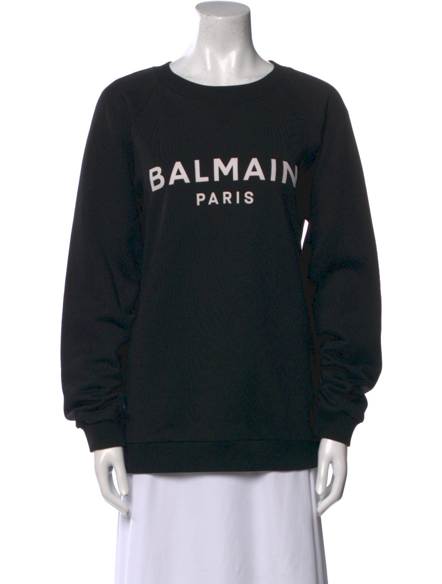 Balmain Graphic Print Crew Neck Sweatshirt