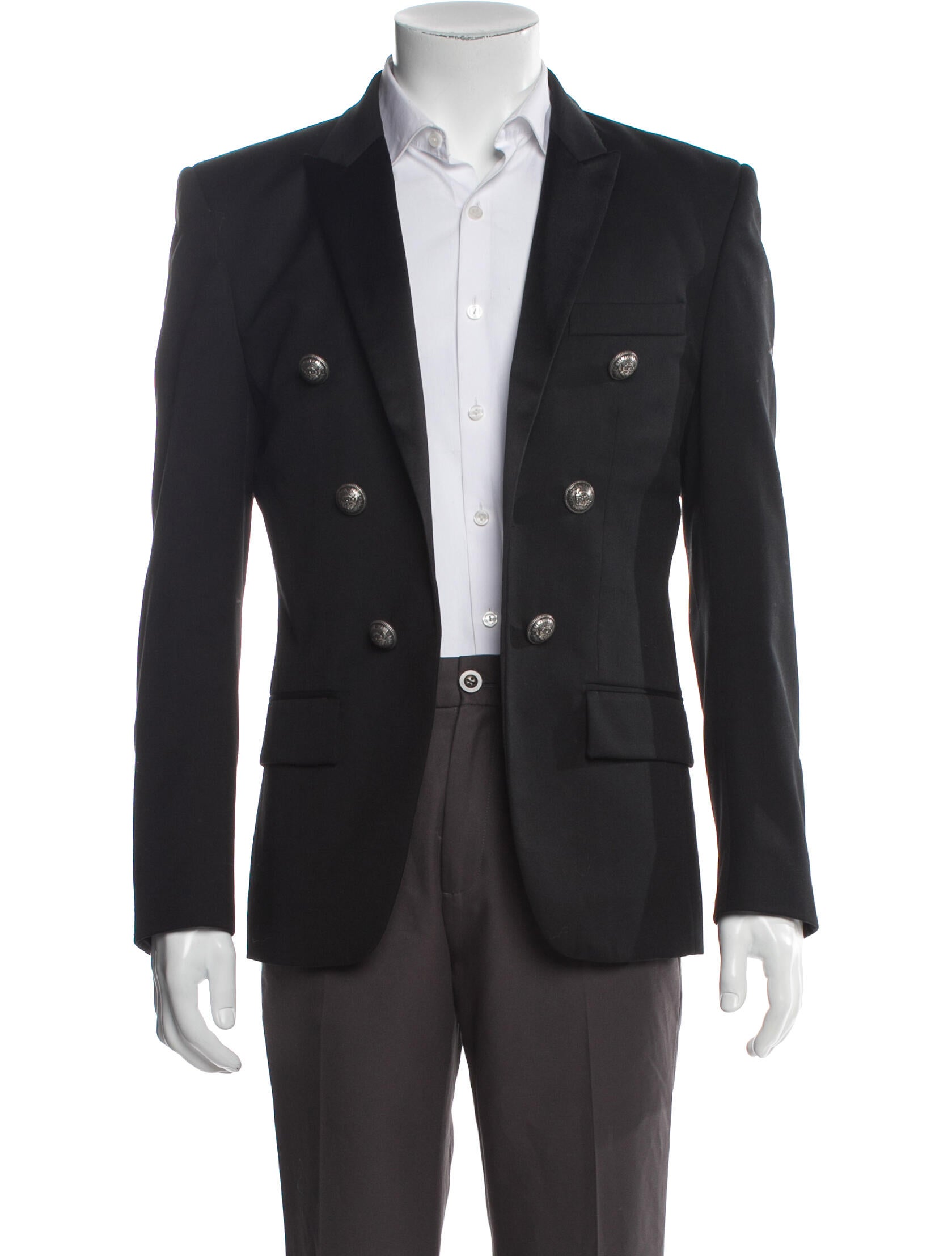 Balmain Wool Embroidered Accent Blazer