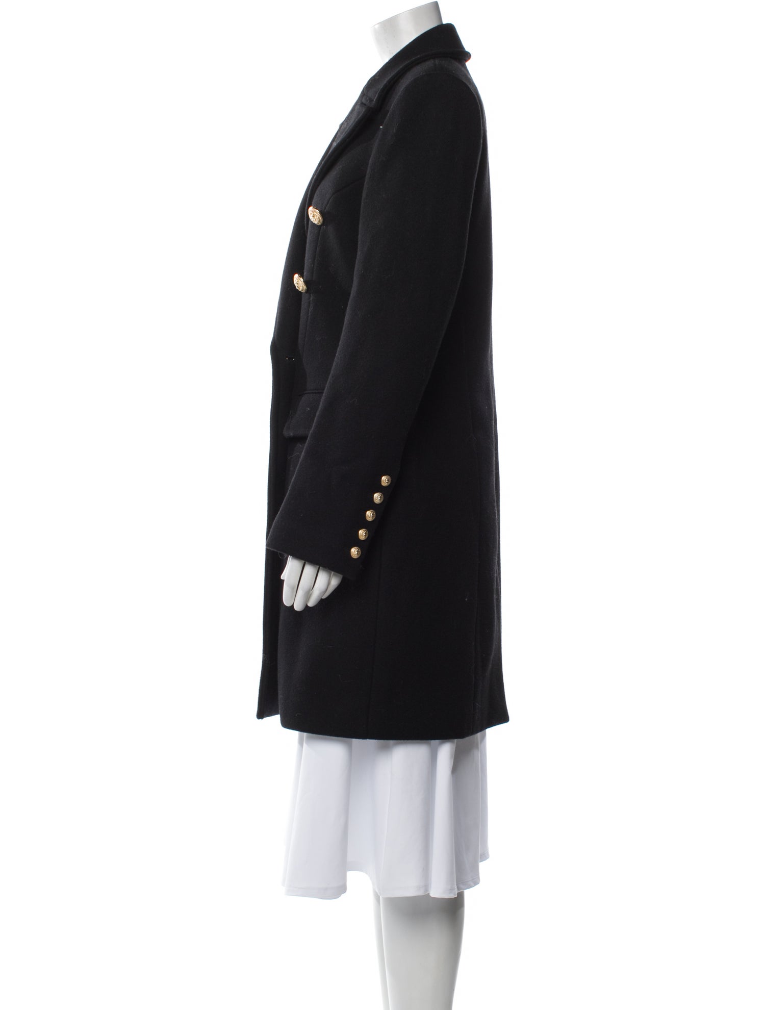 Balmain Virgin Wool Peacoat