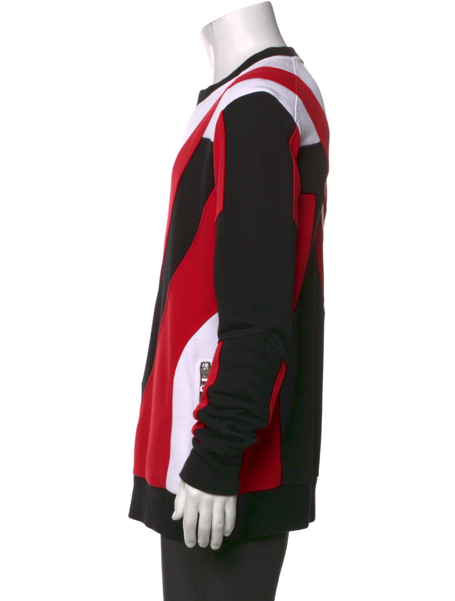 Balmain Graphic Print V-Neck Sweatshirt