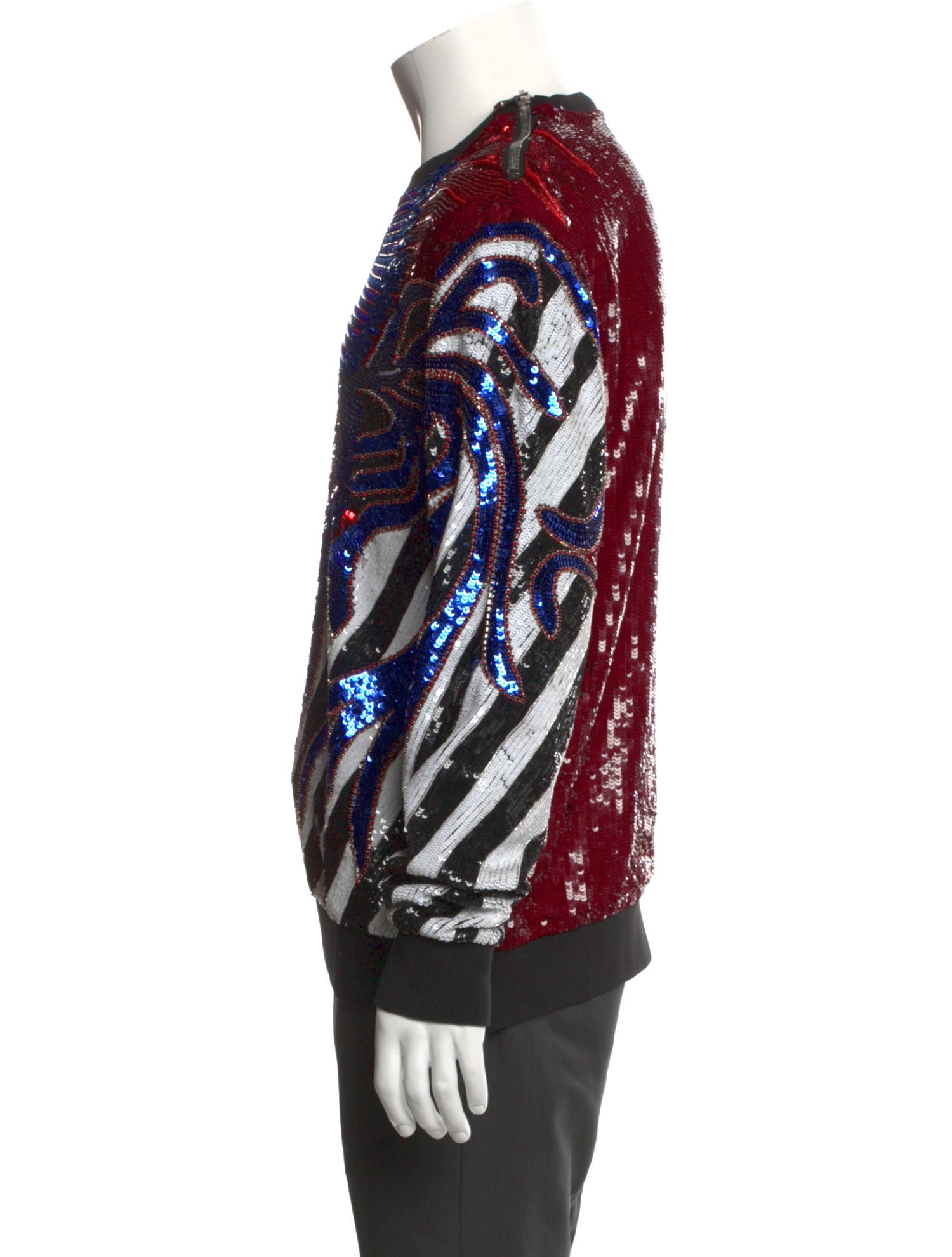 Balmain Silk Graphic Print Sweatshirt