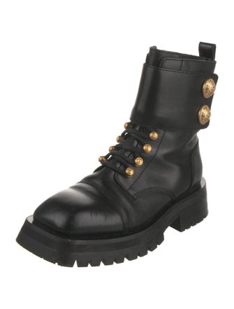Balmain Leather Combat Boots