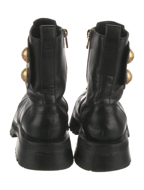 Balmain Leather Combat Boots