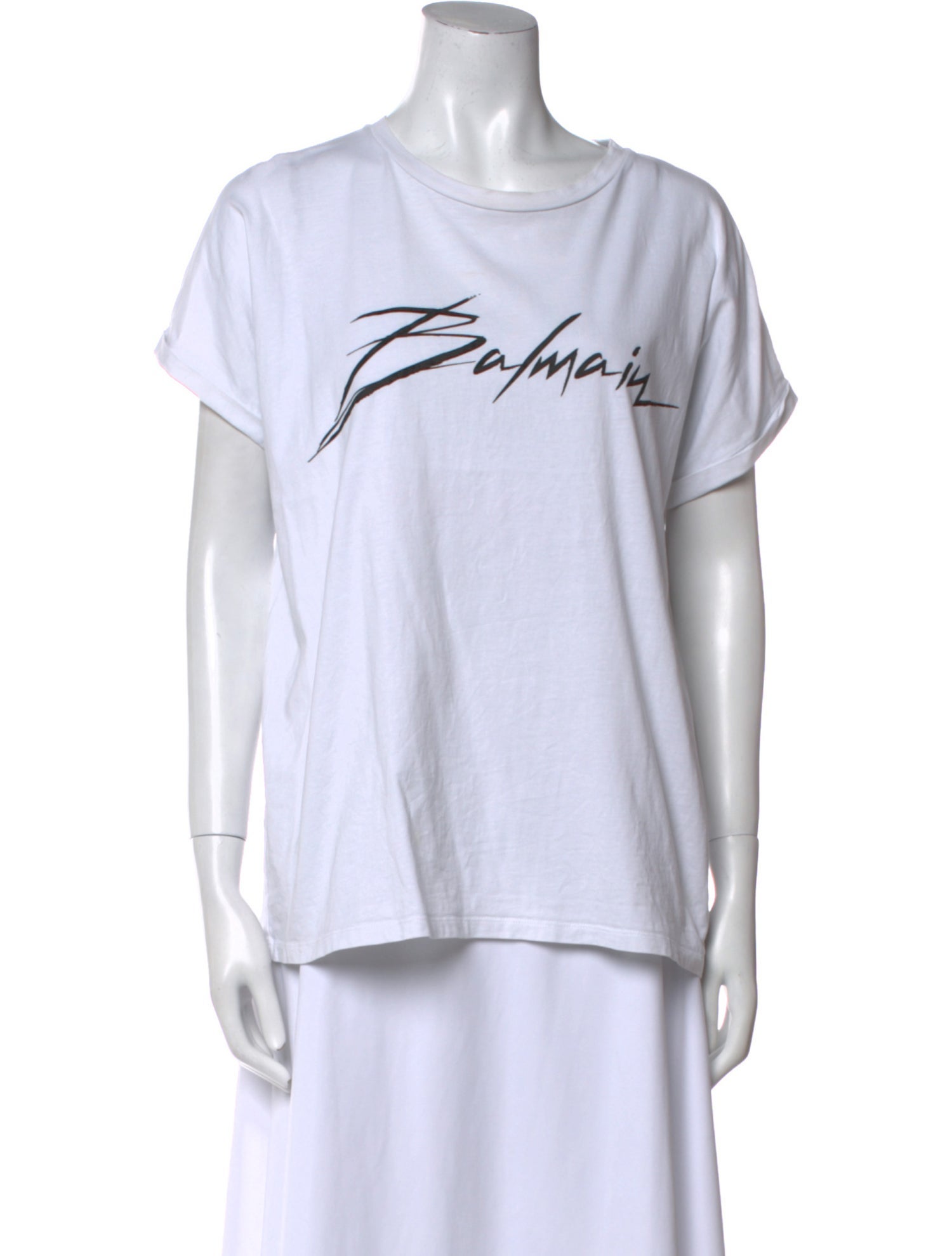 Balmain Graphic Print Crew Neck T-Shirt