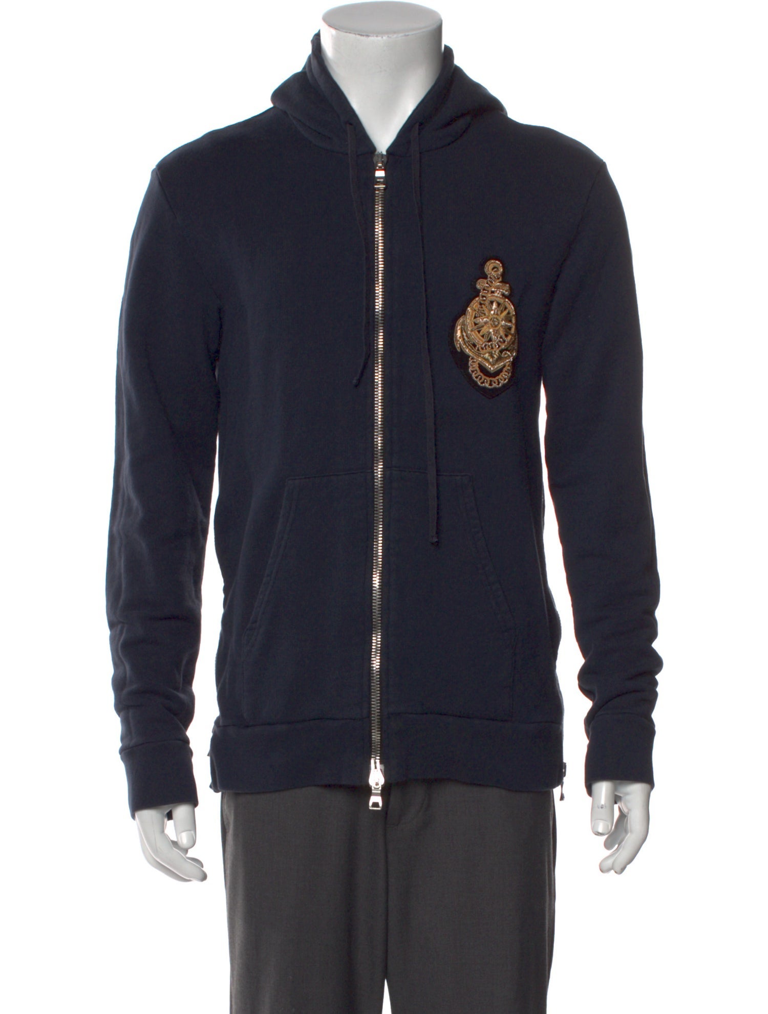 Balmain Graphic Print Crew Neck Hoodie