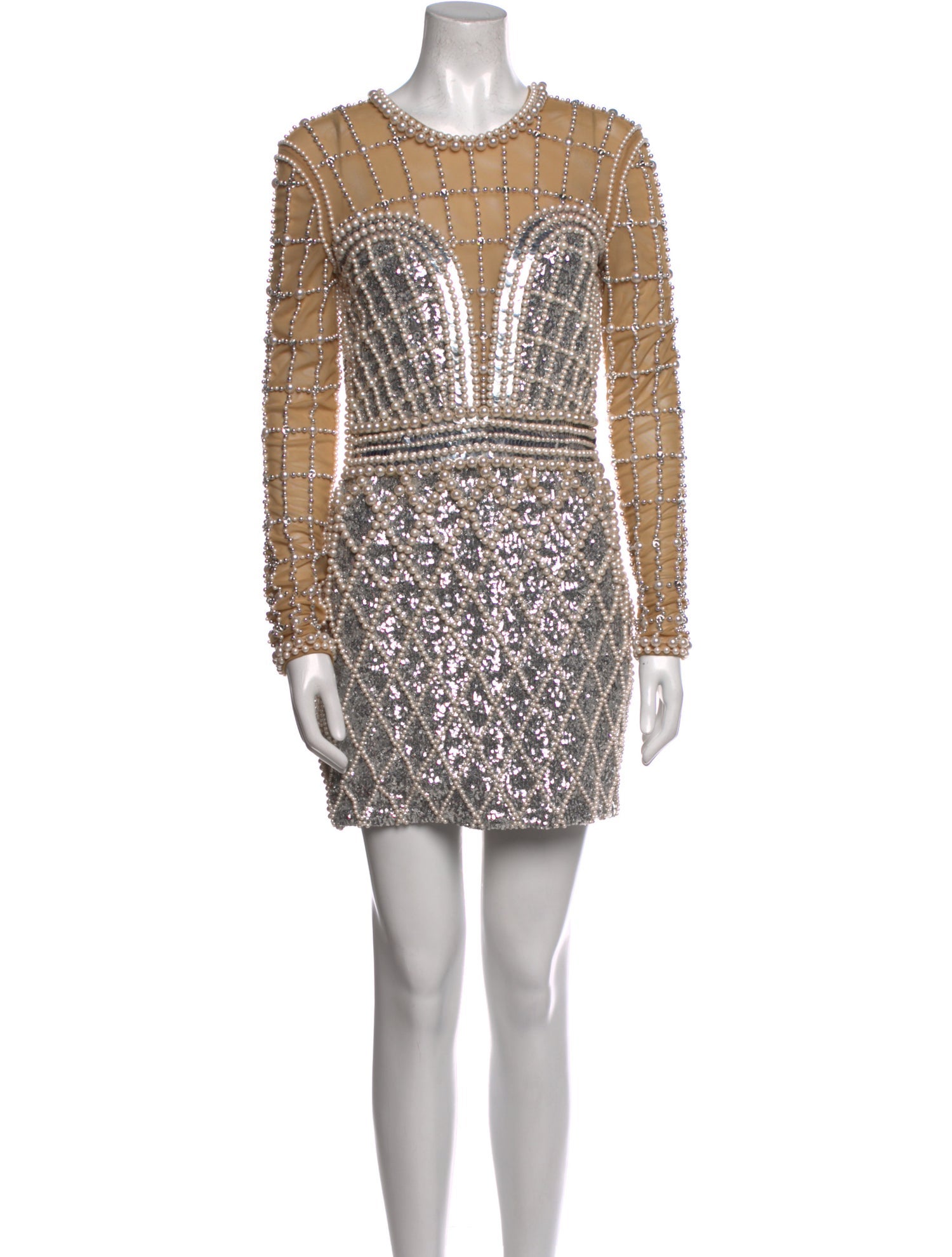 Balmain Scoop Neck Knee-Length Dress