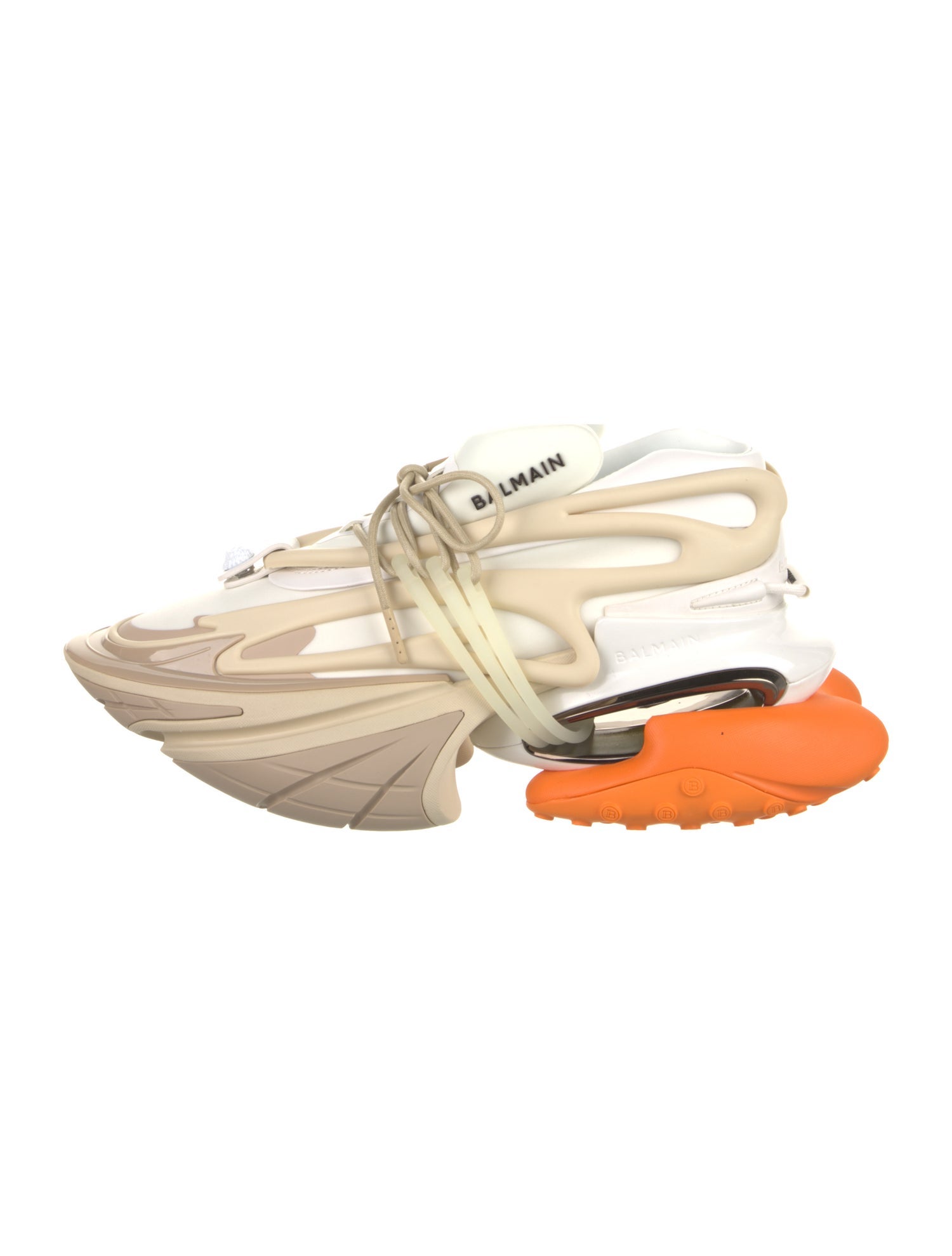 Balmain Leather Printed Sneakers