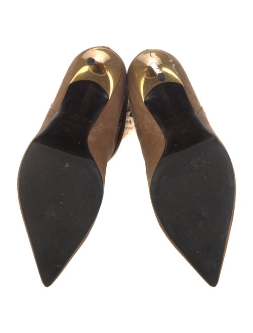 Balmain Suede Printed Boots