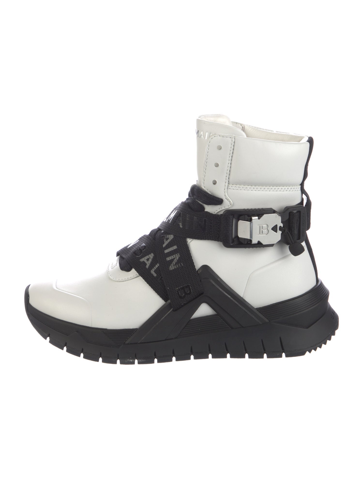 Balmain Leather Combat Boots