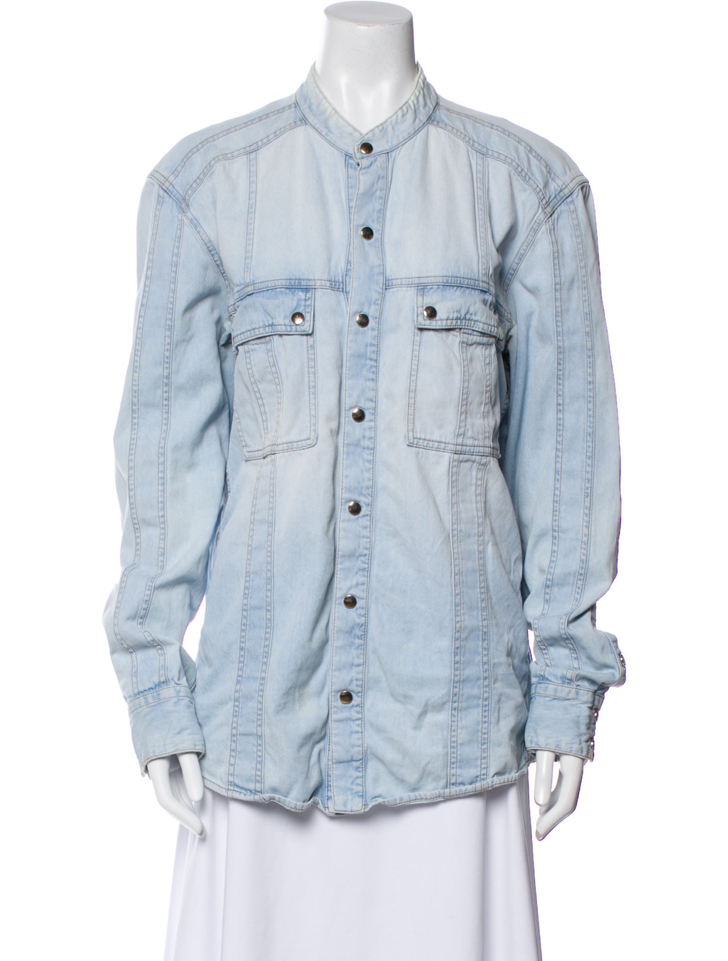 Balmain Long Sleeve Denim Shirt