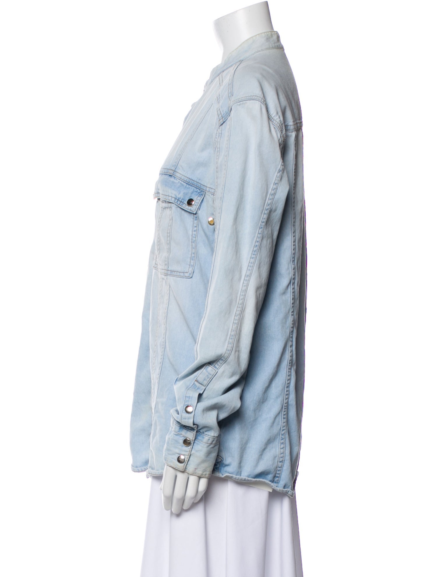 Balmain Long Sleeve Denim Shirt