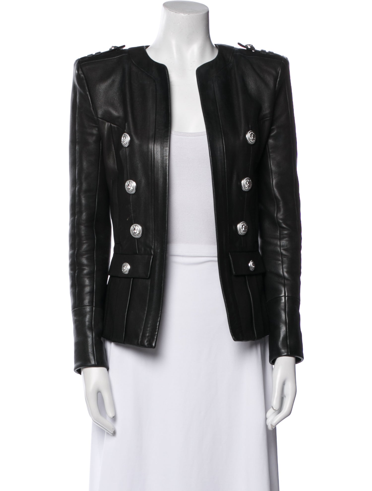 Balmain Leather Evening Jacket