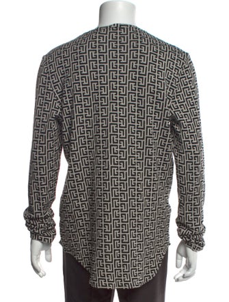 Balmain Monogram Pattern Crew Neck Pullover