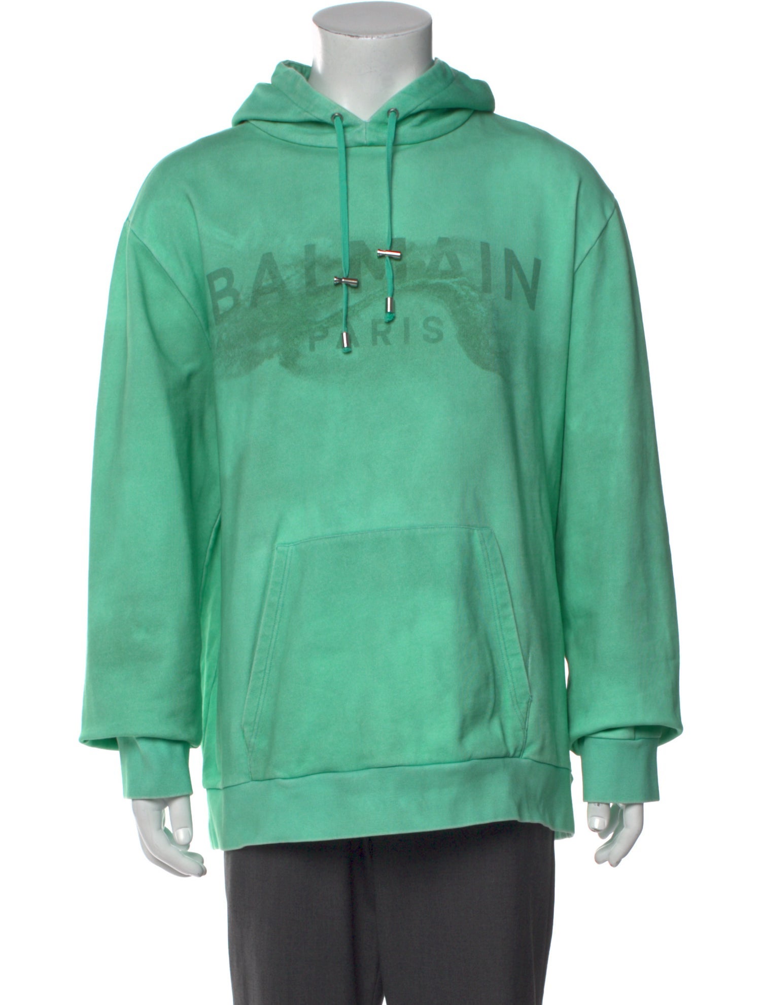 Balmain Graphic Print Crew Neck Hoodie